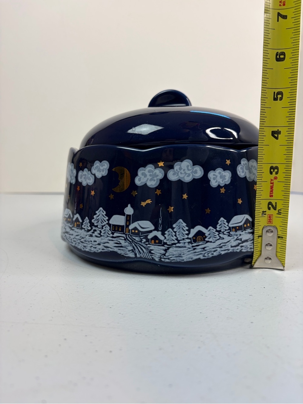 Vintage Wächtersbach Porcelain Casserole Dish Fairytale 90s Christmas Celestial - Picture 9 of 9